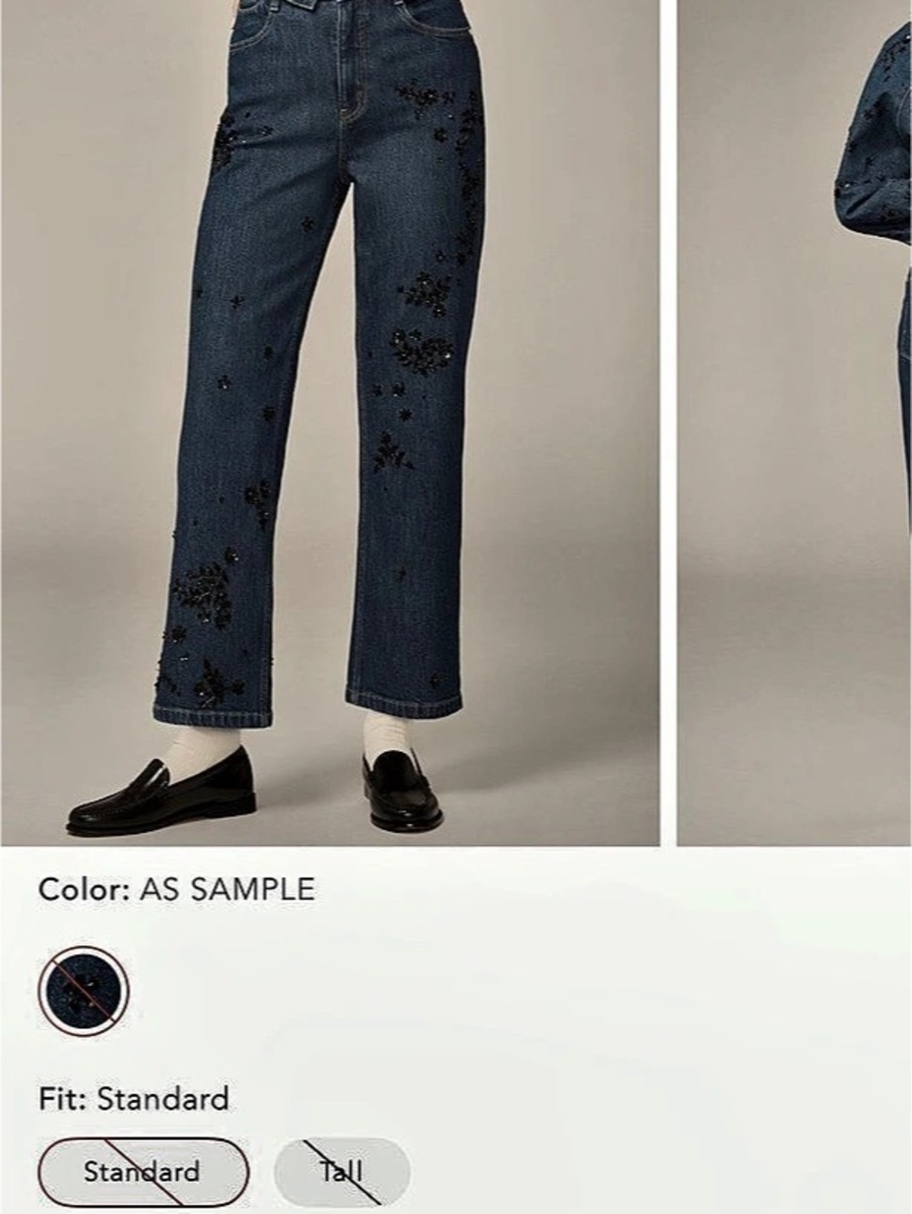 Pilcro The Annie High-Rise Straight-Leg Jeans Floral Embellished Jeans Waist